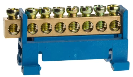 Шина СВЕТОЗАР нулевая на изоляторе типа "Стойка" макс. ток 100А, 5,2мм, 8 полюсов 49806-08 купить в Когалыме