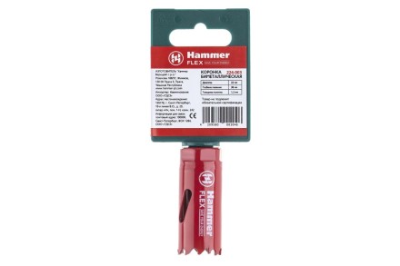 Коронка биметаллическая HAMMER Ф22х38мм 5/8&quot; BiMETALL (224-003) купить в Когалыме