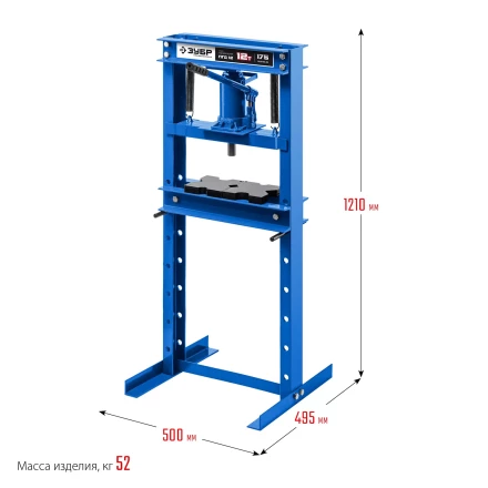 ЗУБР ПГД-12, 12 т, гидравлический пресс с домкратом и возвратными пружинами, Профессионал (43070-12) купить в Когалыме