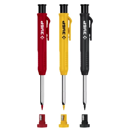 ЗУБР АСК набор: 18 сменных грифелей: 6ч + 6ж + 6к ( d 2,8 мм, HB), 3 автоматических карандаша (06312-H6) купить в Когалыме