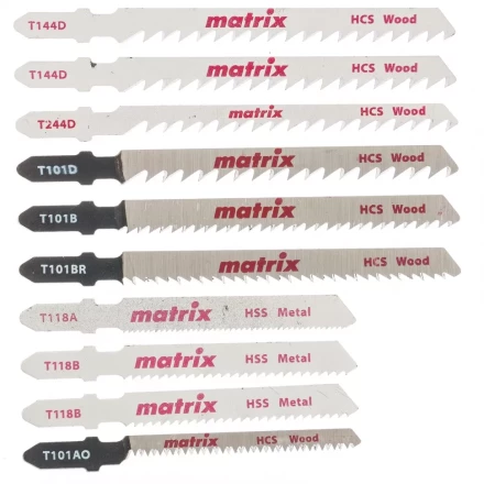 Набор полотен для электролобзика универсальный 10 шт T-SET1001 Matrix 78246 купить в Когалыме