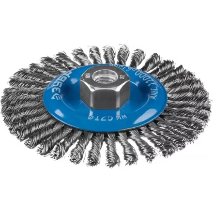 ЗУБР "ПРОФЕССИОНАЛ". Щетка дисковая для УШМ, плетеные пучки стальной проволоки 0,5мм, 125ммхМ14 35192-125_z02 купить в Когалыме