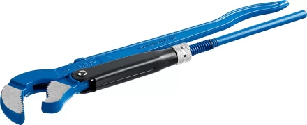 Ключ трубный рычажный ЗУБР "ПРОФЕССИОНАЛ", тип "S", изогнутые губки для труднодоступ мест, цельнокованный, Сr-V, № 2, 1,5" 27336-2_z01 купить в Когалыме