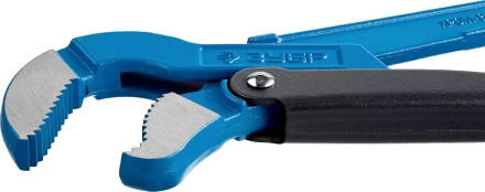 Ключ трубный рычажный ЗУБР "ПРОФЕССИОНАЛ", тип "S", изогнутые губки для труднодоступ мест, цельнокованный, Сr-V, № 2, 1,5" 27336-2_z01 купить в Когалыме