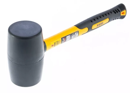 Киянка резиновая, 32 oz, черная резина, фибергласовая рукоятка// Denzel 7711194 купить в Когалыме