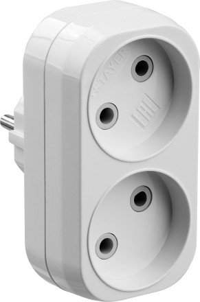 Разветвитель электрический MAXElectro, STAYER 55087-2, 2 гнезда, 10А/220В 55087-2 купить в Когалыме