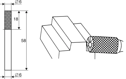 Борфреза Цилиндрическая c режущей кромкой B 6х6 Энкор 21702 купить в Когалыме