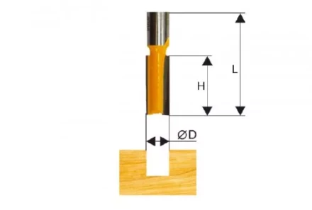 Фреза пазовая прямая ф16х51мм хв. 12мм Энкор 46029 купить в Когалыме