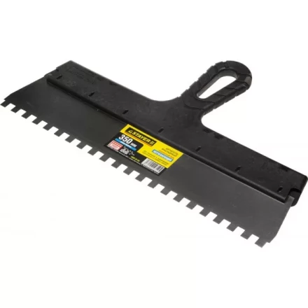 Шпатель STAYER "PROFESSIONAL" нержавеющий зубчатый с пластмассовой ручкой, 350мм, зуб 8х8мм 1009-35-08 купить в Когалыме