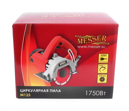 Циркулярная пила по камню MESSER M125 с PRCD и комплектом для подачи воды купить в Когалыме