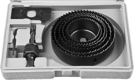 Набор кольцевых коронок по дереву STAYER "MASTER" Д51, 57, 67, 76, 88, 102мм. 8шт. 29600-H8 купить в Когалыме