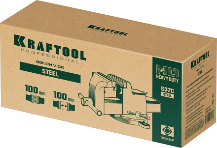 Тиски KRAFTOOL STEEL стальные 32701-100 купить в Когалыме