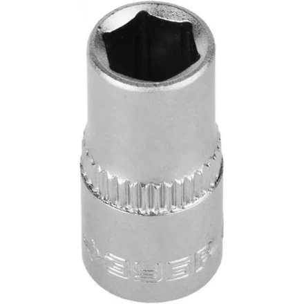 Головка торцовая ЗУБР "МАСТЕР" (1/4"), Cr-V, FLANK, хроматированное покрытие, 7мм 27715-07 купить в Когалыме