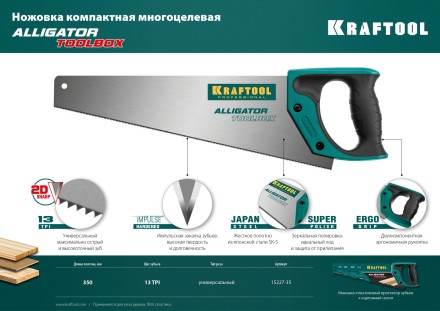 Ножовка по дереву Alligator 15227-35 купить в Когалыме