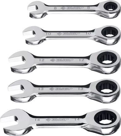 Наборы трещоточных комбинированных ключей укороченных серия ПРОФЕССИОНАЛ купить в Когалыме