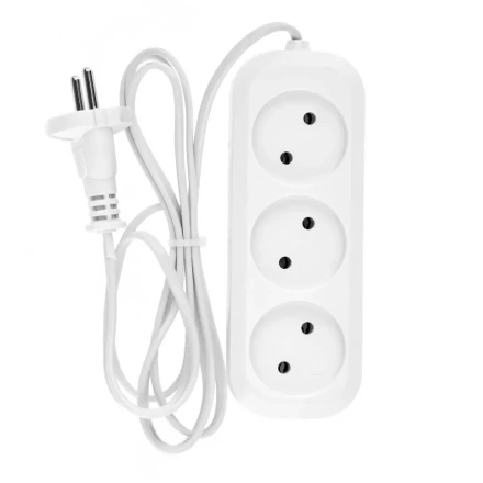 Удлинитель бытовой без заземления 2 м 3 розетки 6 A серия УХ6 Denzel 95925 купить в Когалыме