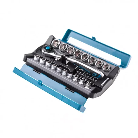 Набор торцевых головок трещотка 120 зубьев 36 предметов 1/2" 3/8” CrV Gross 14145 купить в Когалыме