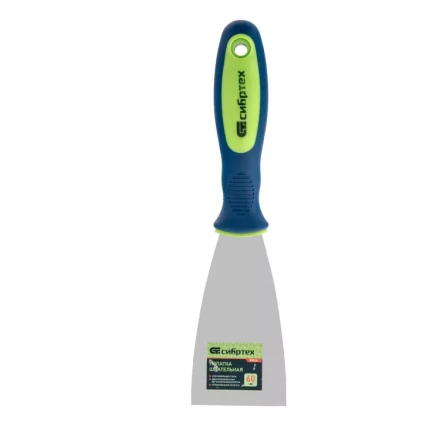 Шпательная лопатка из нержавеющей стали 60 мм двухкомпонентная ручка Сибртех 85523 купить в Когалыме