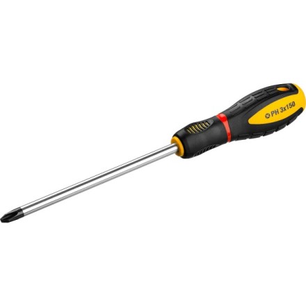 Отвертка STAYER &quot;PROFI&quot; &quot;PROTech&quot;, двухкомп рукоятка, намагниченная, Cr-Mo, PH3x150мм 25132-3-15_z02 купить в Когалыме