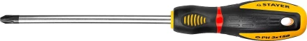 Отвертка STAYER "PROFI" "PROTech", двухкомп рукоятка, намагниченная, Cr-Mo, PH3x150мм 25132-3-15_z02 купить в Когалыме