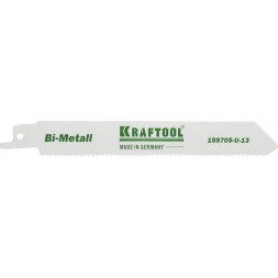 Полотно KRAFTOOL &quot;INDUSTRIE QUALITAT&quot;, S922VF, для эл/ножовки, Bi-Metall, по металлу, дереву, шаг 1,8-2,5мм, 130мм 159705-U-13