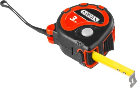 Рулетка MIRAX, 3 стопора, двухкомпонентный пластиковый корпус, 3мх16мм 34013-03-16 купить в Когалыме