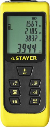 Дальномер STAYER &quot;MASTER&quot; MAX-Control лазерный, 2 точки отсчета, дальность 50м, точность 2мм 34957 купить в Когалыме