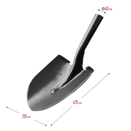 ЗУБР Мастер, 474 х 215 мм, полотно 1.6 мм, закалено, без черенка, тип ЛСГ, штыковая лопата (39413) купить в Когалыме