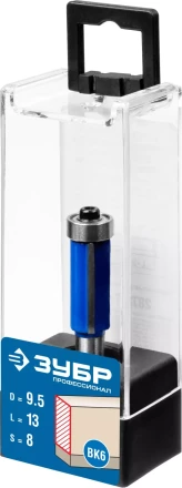ЗУБР 9.5 x 13 мм, хвостовик 8 мм, фреза кромочная с нижним подшипником, Профессионал (28727-9.5-13) купить в Когалыме