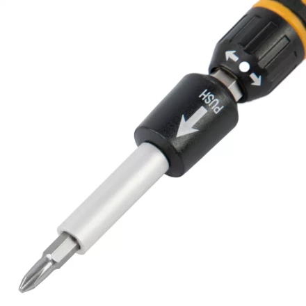 Отвертка с набором бит и торцевых головок для точных работ Denzel 7711599, гибкий привод, 48 шт, CrMo купить в Когалыме