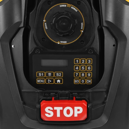 Робот-газонокосилка Grass Master 1000, ультразвуковой датчик, 3 Ач, LCD дисплей, Wi-Fi // Denzel купить в Когалыме
