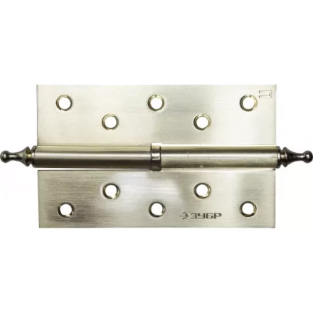 Петля дверная разъемная ЗУБР "ЭКСПЕРТ", 1 подшипник, цвет мат. латунь (SB), правая, с крепежом, 125х75х2,5мм,2шт 37605-125-3R купить в Когалыме