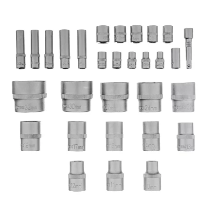 Набор инструментов Сибртех 13394, 1/2", 1/4", пластиковый кейс 76 предметов купить в Когалыме