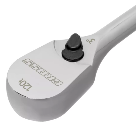 Ключ-трещотка 3/8" Gross 14051, CrV, 120 зубьев, цельнометаллический, хром купить в Когалыме