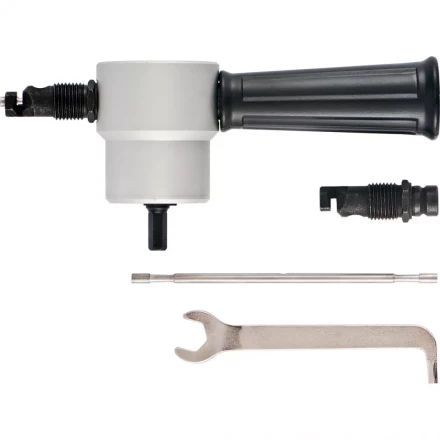 Насадка на дрель для резки листового металла до 1,8 мм металлический кейс СИБРТЕХ артикул 78303 купить в Когалыме