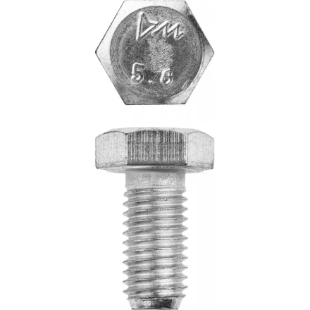 Болт ЗУБР "МАСТЕР" с шестигранной головкой, ГОСТ 7798-70, класс прочности 5.8, оцинкованный, M12x20мм, 5кг 303080-12-020 купить в Когалыме