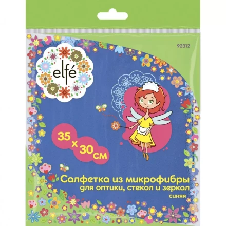 Салфетка из микрофибры для оптики стекол и зеркал синяя 350 х 300 мм Elfe 92312 купить в Когалыме
