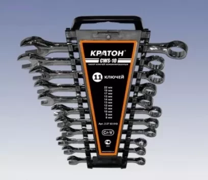 Набор ключей комбинированных Кратон CWS-10 11 пр. 2 27 03 010 купить в Когалыме