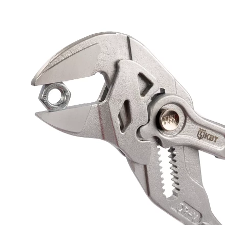 Клещи переставные — гаечный ключ КВТ 180 мм с кнопочной самофиксацией (дублирующая запись) (82148) купить в Когалыме