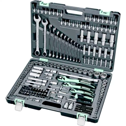 Набор инструмента 1/4 3/8 1/2 Cr-V S2 усиленный кейс 216 предметов STELS 14115 купить в Когалыме