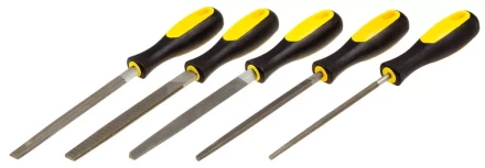 Набор STAYER "PROFI": Напильники с двухкомпонентной рукояткой,плоский,полукруглый,трехгран,квадратный,круглый,№2,150мм 1681-15-H5_z01 купить в Когалыме