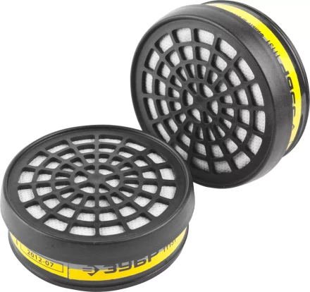 Фильтр ЗУБР "ЭКСПЕРТ" сменный для респираторов и масок, тип B1E1 от кислых газов, 2шт 11131 купить в Когалыме