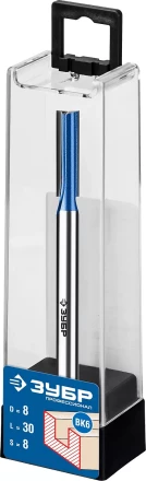ЗУБР 8 x 30 мм, хвостовик 8 мм, фреза пазовая прямая с нижними подрезателями, Профессионал (28755-8-30) купить в Когалыме