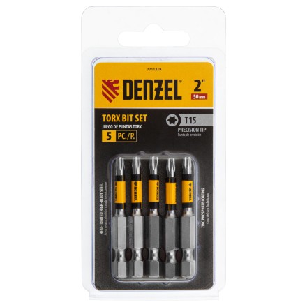 Бита T15x50, 5 шт. Denzel 7711319 купить в Когалыме