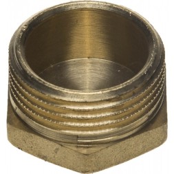 Заглушка GENERAL FITTINGS латунь, 6-ти гранная головка, наружная резьба, 1&quot; 51098-S-1