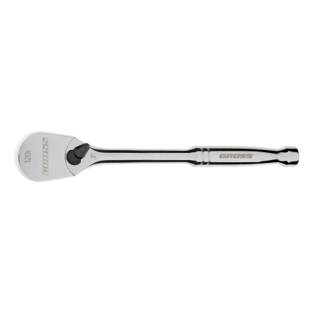 Ключ-трещотка 1/2&quot; Gross 14052, CrV, 120 зубьев, цельнометаллический, хром купить в Когалыме