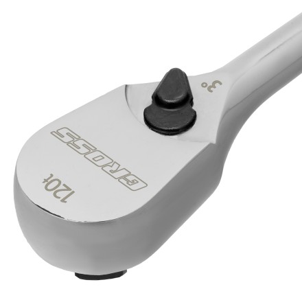 Ключ-трещотка 1/2&quot; Gross 14052, CrV, 120 зубьев, цельнометаллический, хром купить в Когалыме