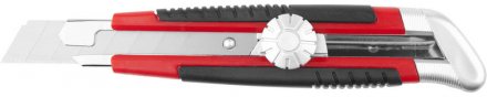 Нож URAGAN с выдвижным сегментированным лезвием, двухкомп корпус, механический фиксатор, инструментальная сталь, 18мм 9187 купить в Когалыме