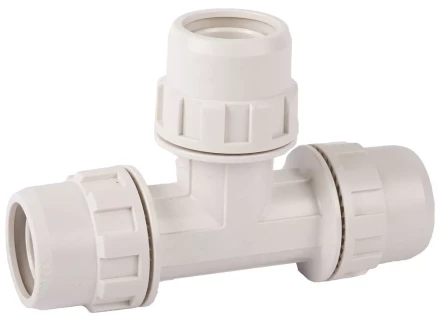 Тройник ЗУБР "ШиреФит" соединительный "штуцер с гайкой - штуцер с гайкой - штуцер с гайкой", 26мм 51505-26 купить в Когалыме