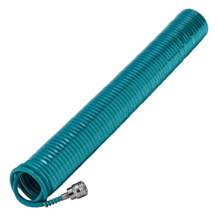 Полиуретановый спиральный шланг профессиональный BASF 15 м с быстросъемными соединением Stels 57009 купить в Когалыме